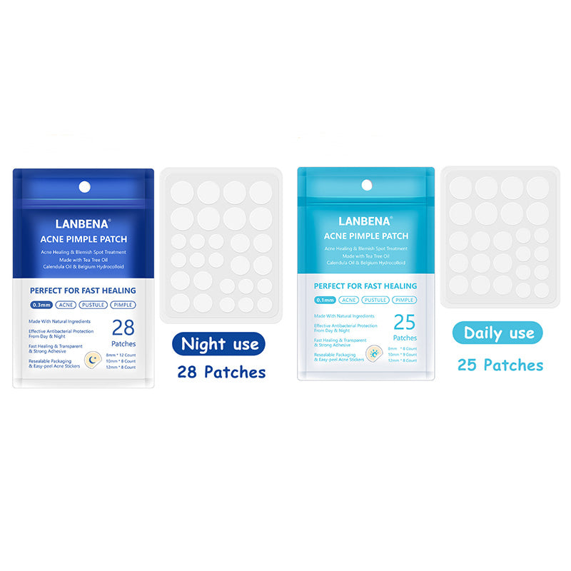 Acne pimple patch set with daily use and night use packs