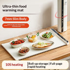 Close-up of warming tray temperature control buttons